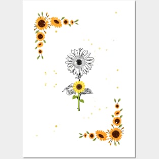 Little Aesthetic Sunflower Posters and Art